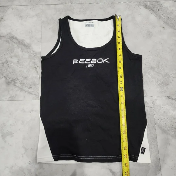 Reebok Tank Top Women's Sizes Medium Black And White - Picture 6 of 8
